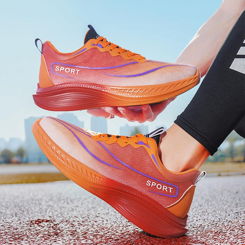 Pánská sportovní běžecká obuv Ultralehká Měkká podrážka Odpružení Barevný přechod Ležérní sportovní Pánská obuv