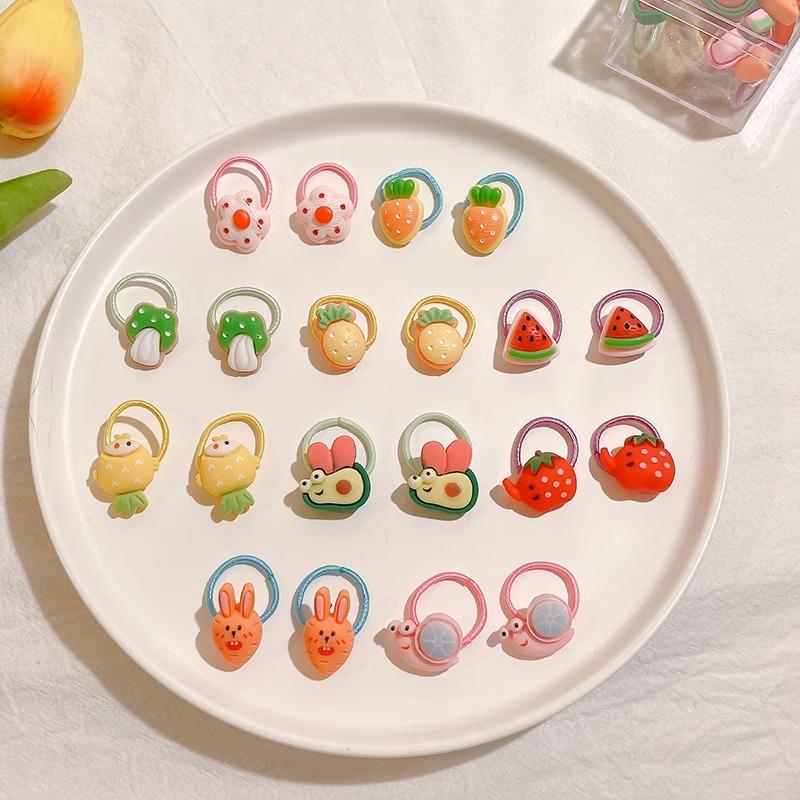 10-30PCS/Set, Cute Cartoon Animals, Hair Bands, Girls, Elastic Rubber Band, Headwear, Hair Accessories