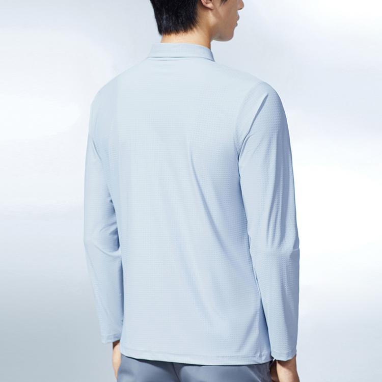 Anta Floral Print Long-Sleeve Polo Shirt Men Tops Moonlight-Blue 152317416-1