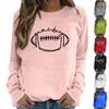 Unisex Fashion Printed Neck Long Sleeve Sweatshirt for Casual Wear