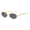 2025 Oval Metal Frame Sunglasses - European & American Fashion Street Style