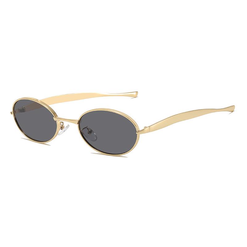 2025 Oval Metal Frame Sunglasses - European & American Fashion Street Style