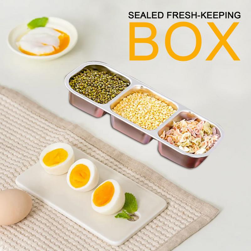 Snack Pack Containers Stackable Reusable Fruit Box With Divider Multi Compartment Leakproof Silicone Sealed Food Storage For