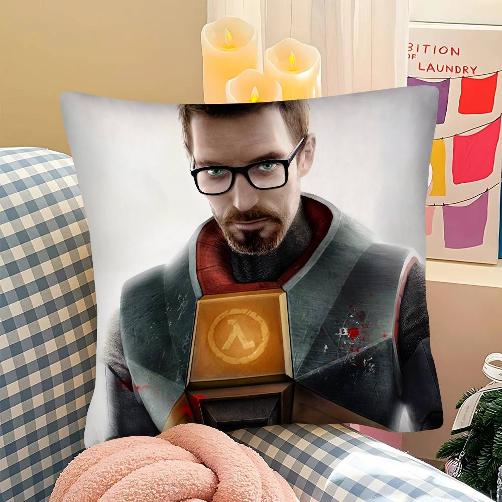 pc Hot Game HHalf Life Anime Pillow Case Fashion Square Pillowcase Bedroom Sofa Room Ins Decoration Leisure