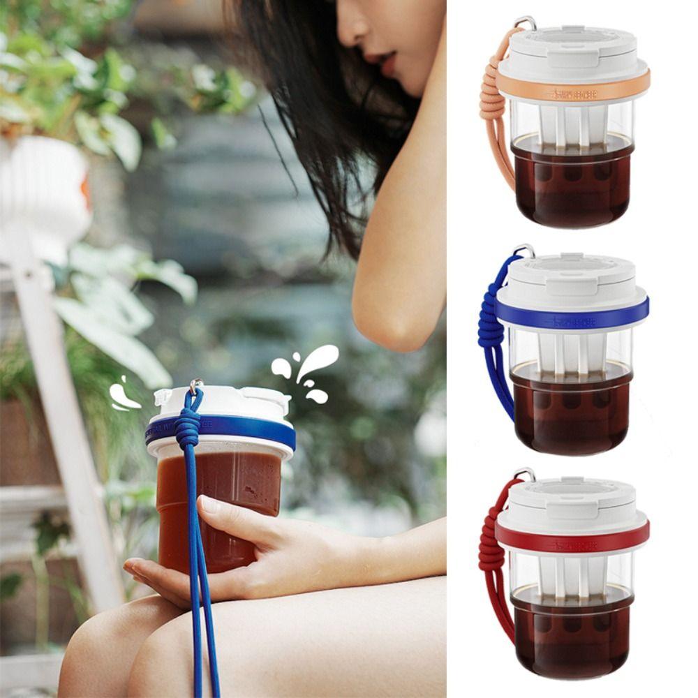 Tea Infuser Tritan Cold Brew Cup Airtight Lid Ice Cool Design Travel Mug 530ml Leak-Proof Bottle Leakproof Teacup Barista Gifts