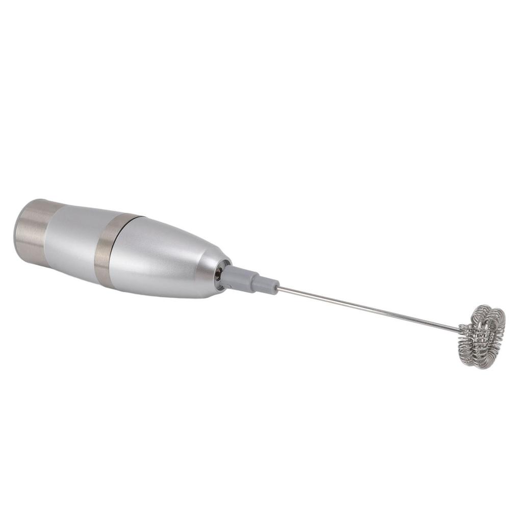 Electric Milk Frother Handheld Battery Operated Drink Mixer Portable Electric Eggbeater with Stainless Steel Whisk