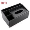 Organizador de Mesa de Couro com Porta-Lenços