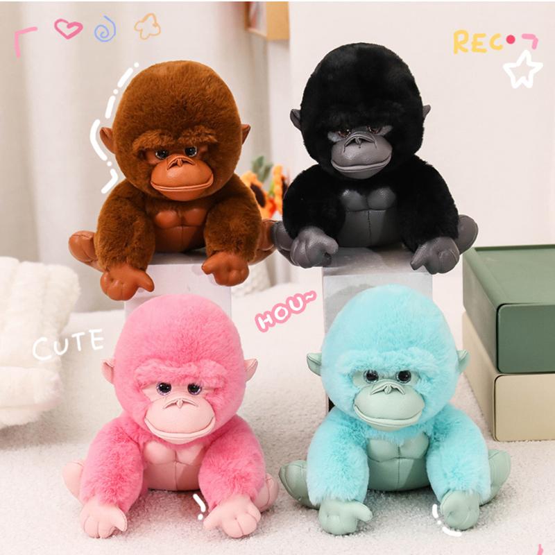 Favorite Toy Unisex Brown 20/30Cm Cute Small Gorilla Doll Soft Stuffed Toys Lovely Sitting Monkey Toys Funny Home Decoration Ornament