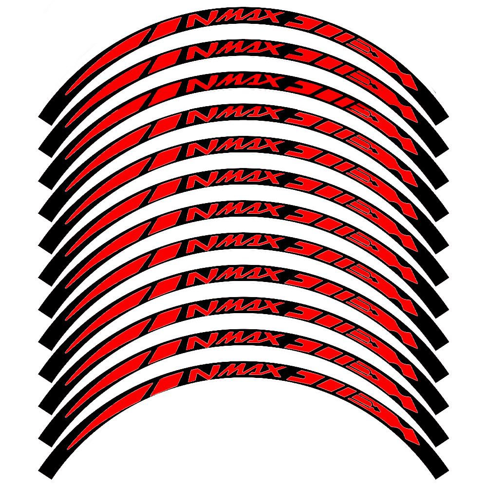 For YAMAHA N-MAX NMAX125 155 Nmax Reflective Motorcycle Wheel Stickers Scooter Rim Strips Decals Waterproof