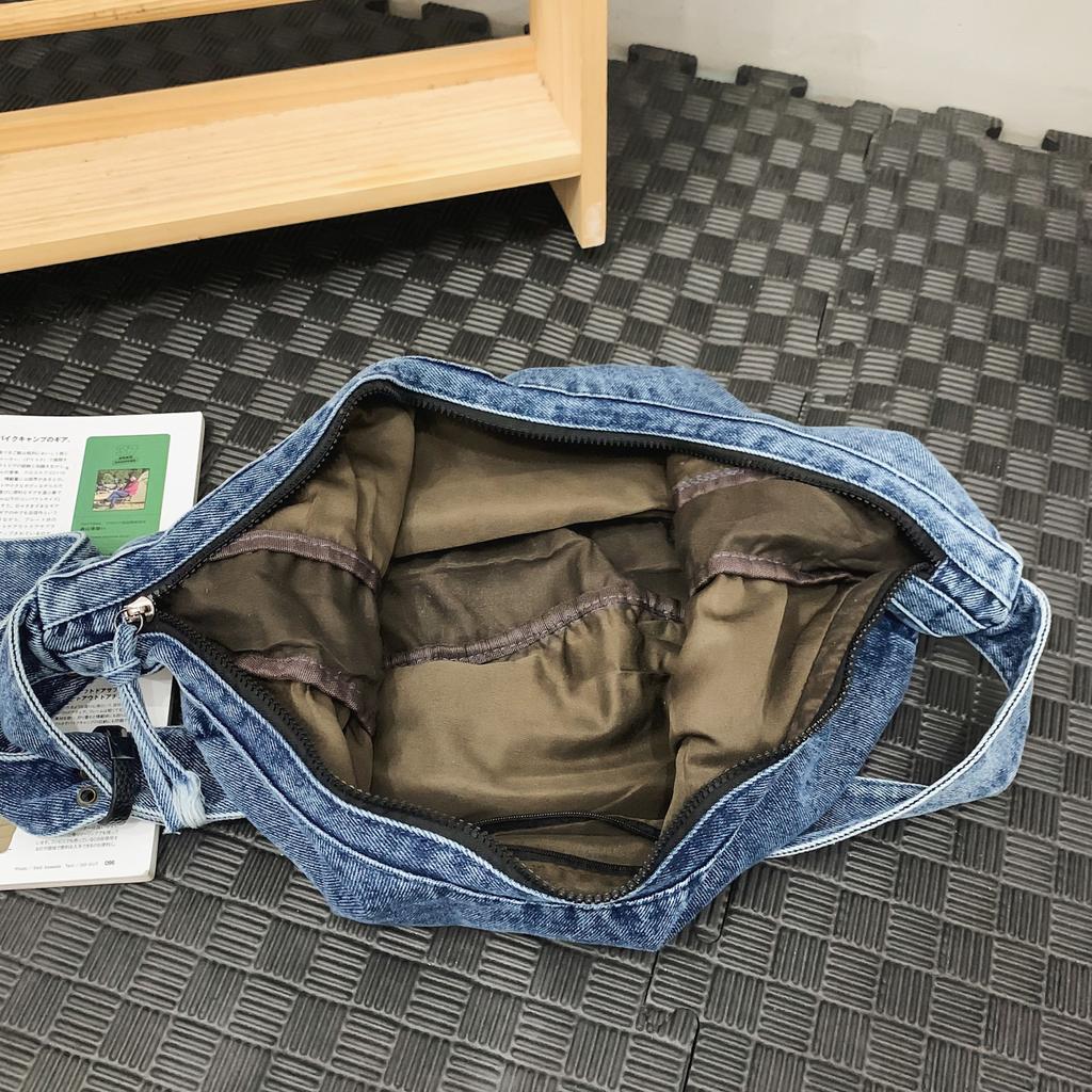 Fashi Blue Denim Shoulder Bags For Women Korea Style Canvas Casual Crossbody Bags 2026 New Pastoral Cloth Female Packages