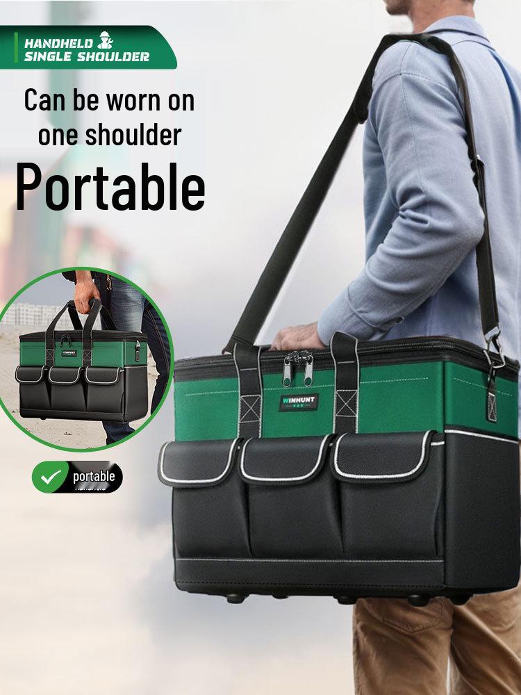 Everwiner Durable Canvas Tool Bag for Woodworking and Car Repairs