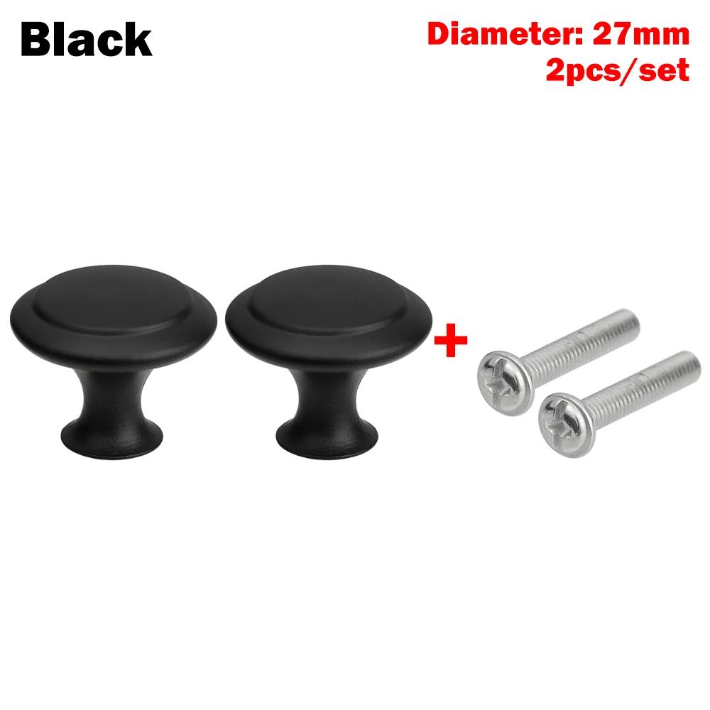 Round Alloy Cabinet Handles Knobs Kitchen Cupboard Door Wardrobe Pulls Drawer Furniture Hardware Fittings