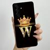 For Samsung Galaxy A37 A57 5G 2025 Crown Initial Letter Couple Phone Case SM-A376B SM-A5760 Soft Silicone Lens Protective Casing
