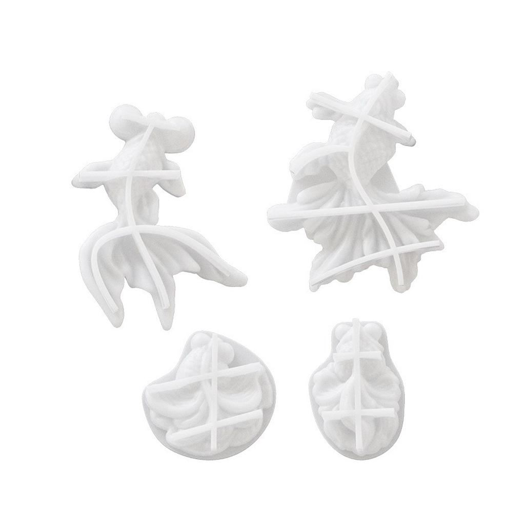 Koi Fish Keyring Mould Epoxy Resin Pendant Molds 3D Goldfish Silicone Moulds for Keychain Jewelry Making Supplies