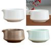 Ceramic Matcha Tea Bowl Utensils with Spout Tea Cup Handmade
