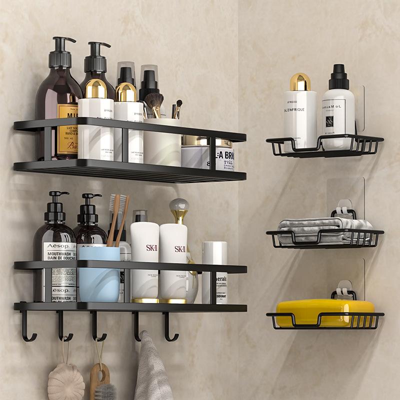 Bathroom Rack No Punching Wall Hanging Storage Rack Toilet Household Toiletries Organizing Shelf