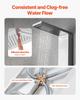 VEVOR Shower Panel Tower System with Rainfall Waterfall Shower Head, 53 in Brushed Stainless Steel Shower Column, 5-Function Faucet
