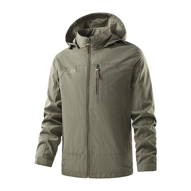 Spring and Autumn Outdoor Single-layer Windproof Jacket, Hooded Casual Jacket, Sports Jacket, Mountaineering Jacket