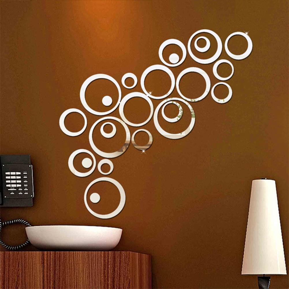 Acrylic Mirror Wall Stickers DIY Home Decoration Removable Wall Stickers