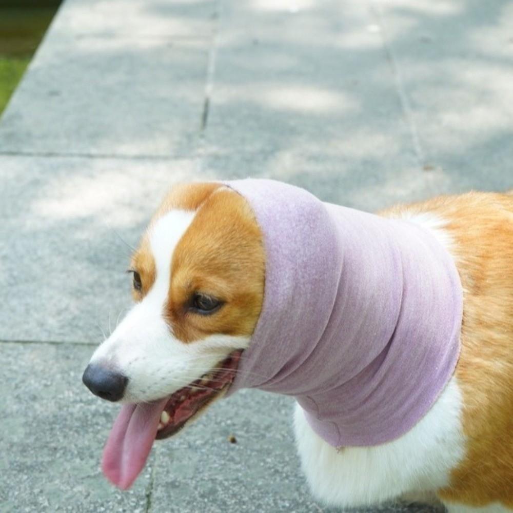 Breathable Dog Head Cover Hearing Protection Pet Ear Cover Practical Calming Dog Hood Dog Grooming
