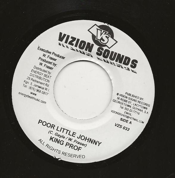 

7inch Record KING PROF Poor Little Johnny VZS033 Vizion Sounds Jamaica Reggae Ska Dub Used