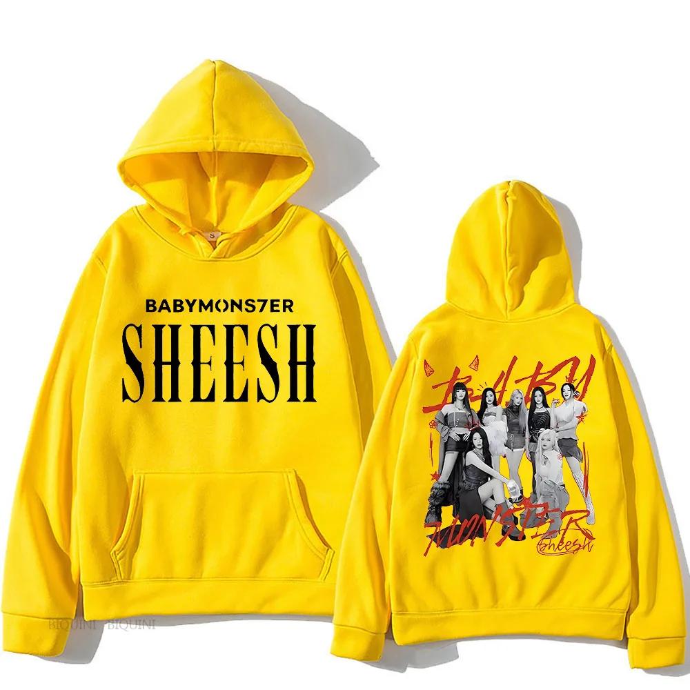 Retro Kapuzenpullover BABYMONS7ER Koreanischer Stil Mode Sweatshirts Damenbekleidung Fleece Kleidung Grafikdruck Pullover