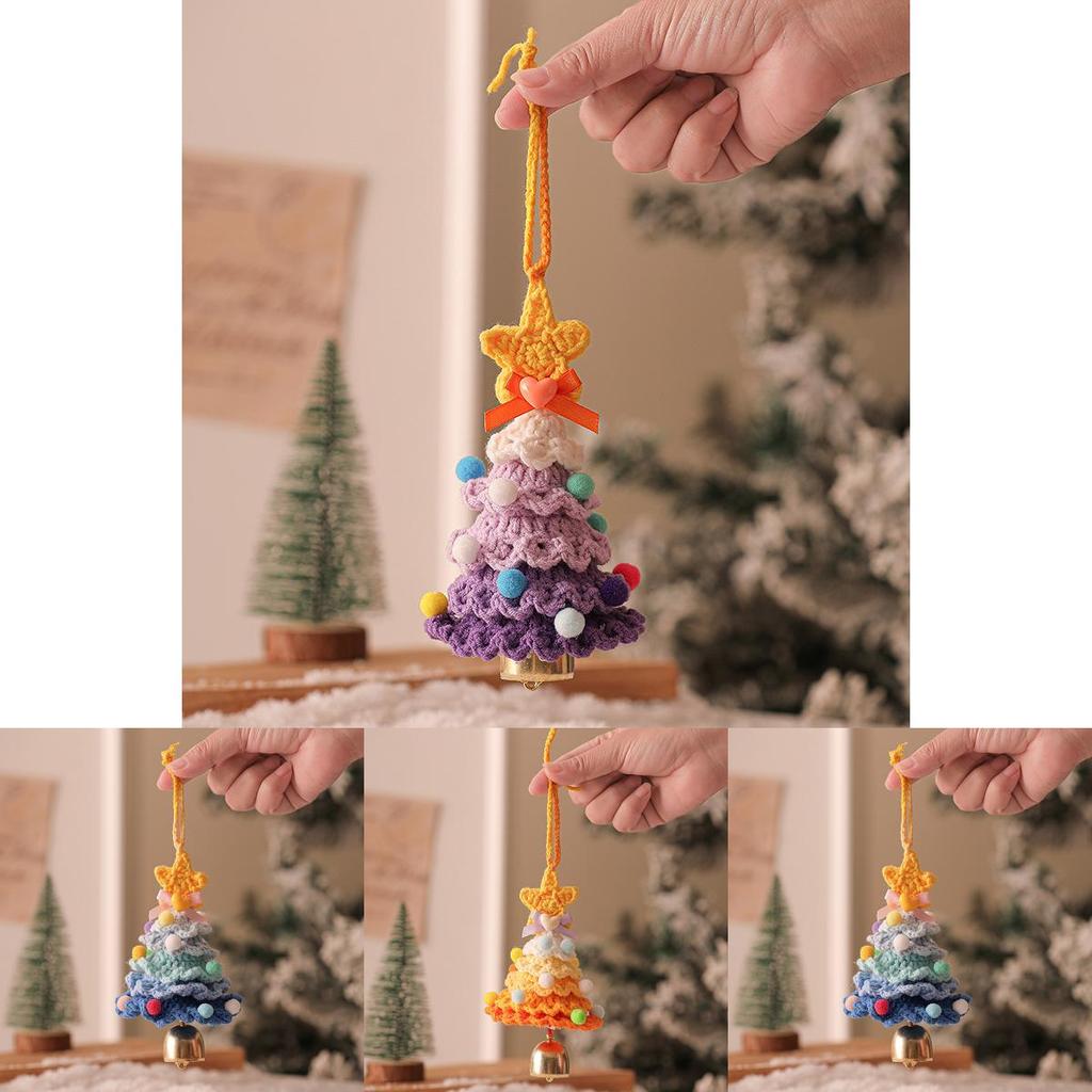 Wool Crochet Christmas Tree Decorations For Cars And Home Holiday Decorations