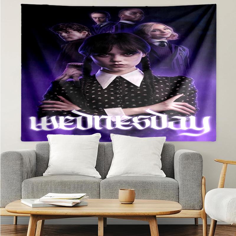 1PC Wednes-day Gothic K-pop Music Group Tapestry Accessories for Bedroom,Livingroom, Dormitory Room Wall Decor Fan Birthday Gifts