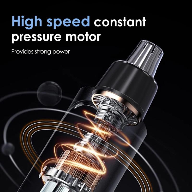 Electric Nose Hair Trimmer Painless Nose Hair Clipper USB Charging Dual-Edge Blades Portable LCD Display Men Mini Nose Hair Trim