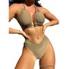 2025 Stylish Chain-Detail Split Bikini Swimsuit - European/American Women's Swimwear