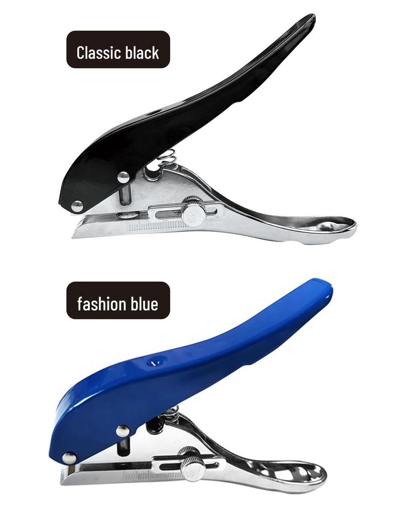 Handheld Round Hole Puncher for Paper, PVC Cards, and Eyelets