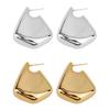 1 Pair Chunky Earrings for Women, Polished Geometric Dangle Earrings, Large Statement Jewelry Accessories