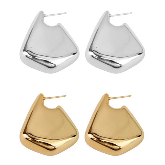 1 Pair Chunky Earrings for Women, Polished Geometric Dangle Earrings, Large Statement Jewelry Accessories