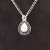 Pear Dendrite Opal Stone 925 Silver Artisan Anniversary Gift Unique Boho Pendant PP-26-21