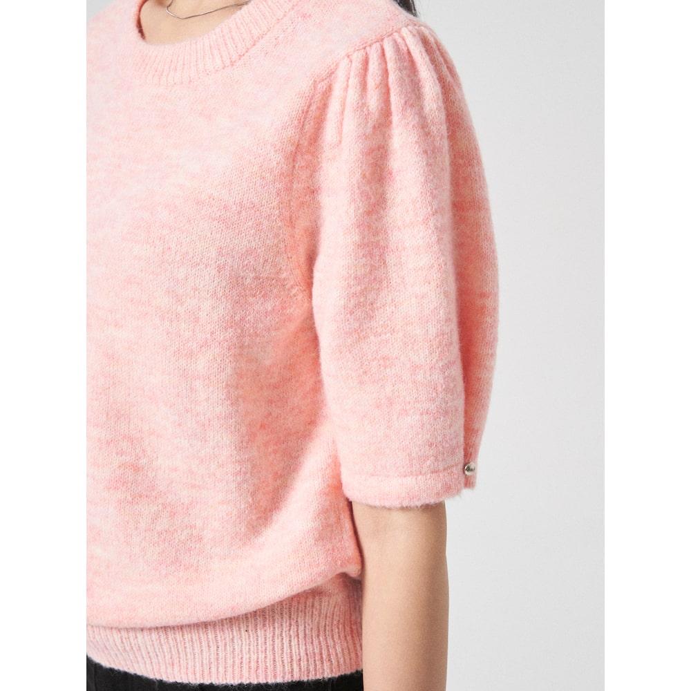 8SECONDS Hairy Short Sleeve Round Neck Pullover Light Pink