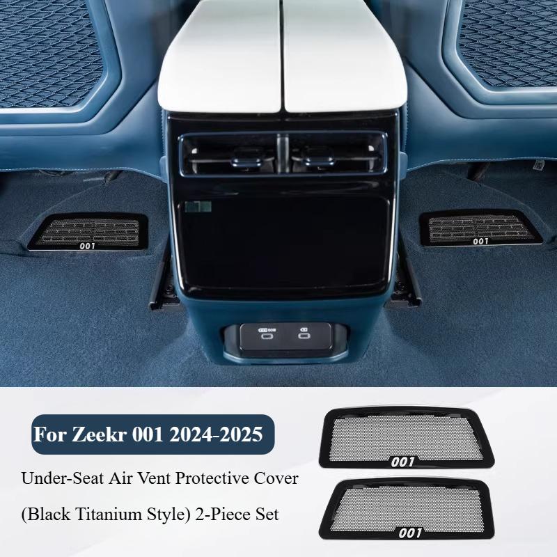 For Zeekr 001 2024-2026 Under Seat Air Vent Covers Debris-Proof Car Air Vent Protective Grille