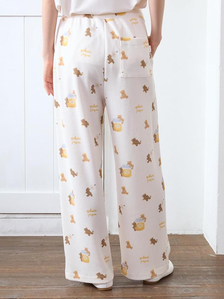Lange Hose mit Honigbär-Print