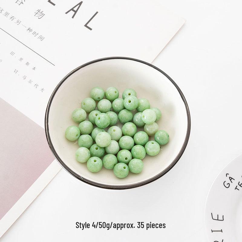 6.5-10mm Multicolor Glass Beads for DIY Bracelet and Necklace Jewelry Making