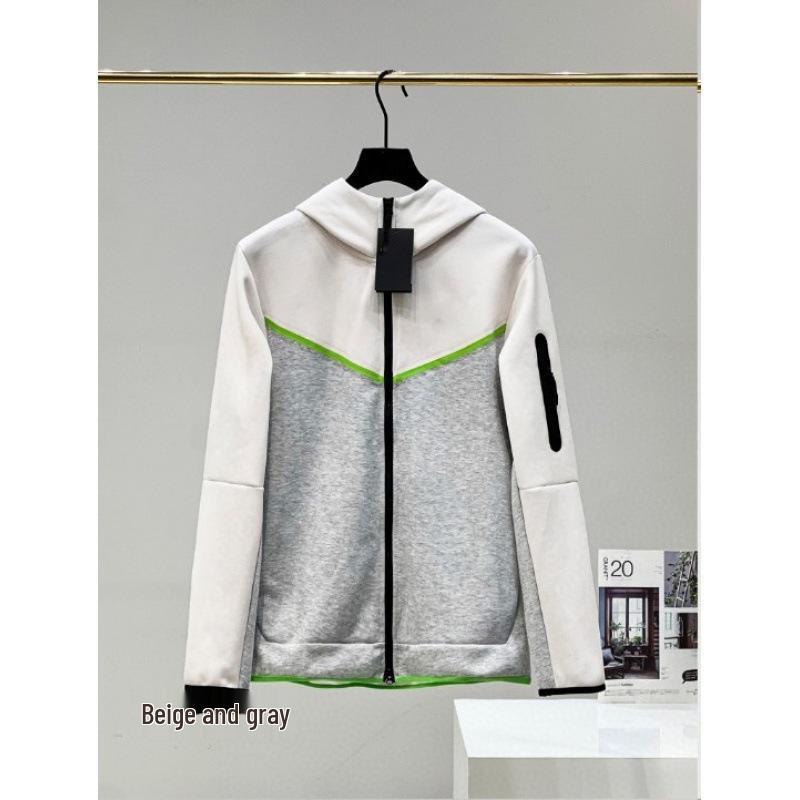 Veste cardigan zippée à capuche en coton pour homme - Manteau décontracté printemps/automne 2024