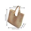 Travel Vintage Style Straw Shoulder Bag Bohemian Handmade Woven Tote Bag Casual Eco-Friendly Shopping Bag Vacation
