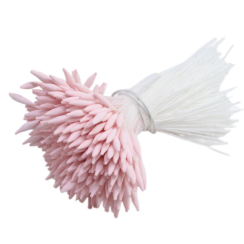 370-Piece 2mm Matte Single-Head Stamen Pistil for DIY Korean-Look Hair Accessories & Simulated Flowers