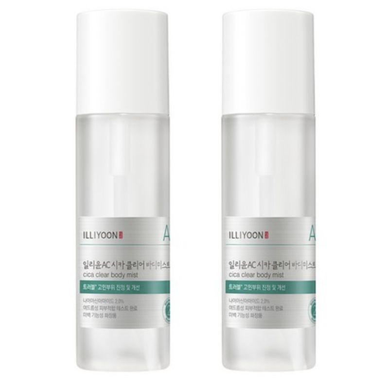 ILLIYOON AC Cica Clear Body Mist Green Peppermint Scent 200ml | Soothing Body Acne Care Mist