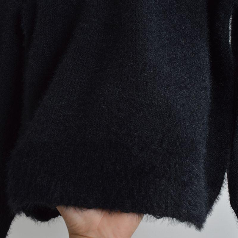 And Winter New Arrival Loose Version Halter Cut-out Long Sleeves Knitwear Women's Clothing Idle Style Soft Glutinous Sweater Easiest for Match Tops