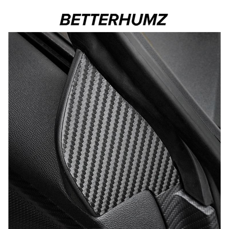 Betterhumz For Ford Mustang GT 2024- Make of Alcantara Car Front Door Panel Interior Decor Trim Stickers Tuning Auto Accessories