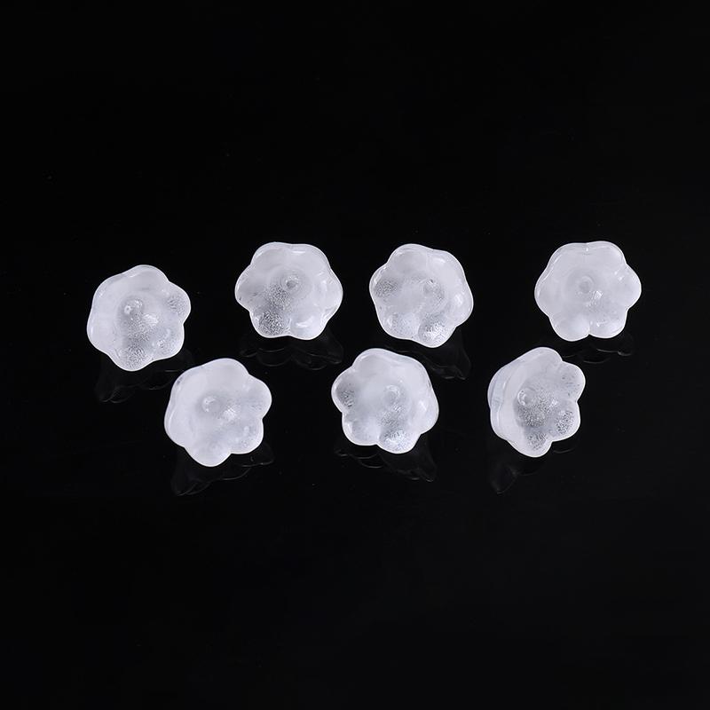 50Pcs/Bag 7X12Mm Colorful Bellflower Lampwork Beads Caps Glass Spacer Beads For Jewelry Making Diy Handmade Bracelets Hairpin