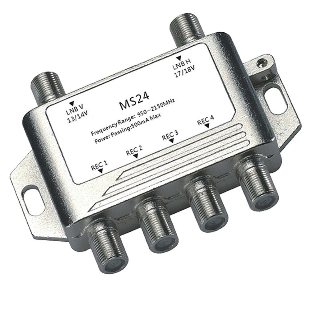 2 In 4 RF TV Satellite Splitter MultiSwitch FTA LNB Switch For Cascade Satellite Separation Antenna Cable Satellite Dropshipping