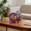 Glass Pig Miniature Sculpture Chinese Zodiacs Animal Figurine Collectible Ornament for Home Office Desktop Decoration