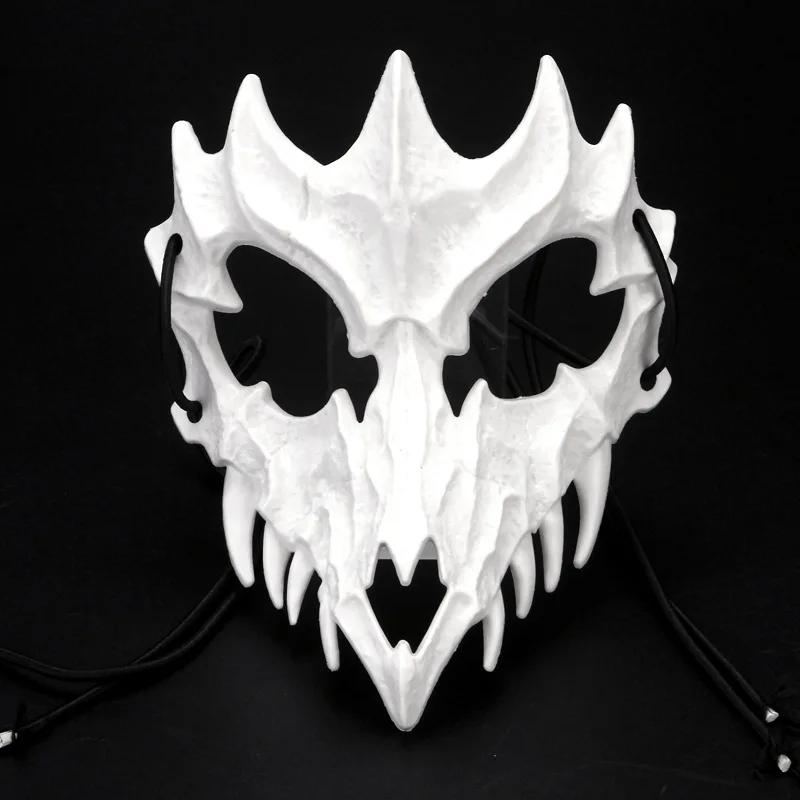 Halloween Carnival Party Mask Anime Dragon God Skeleton Half Face Masks Bone Skull Animals Mask Cosplay Dance Prom Costume Props