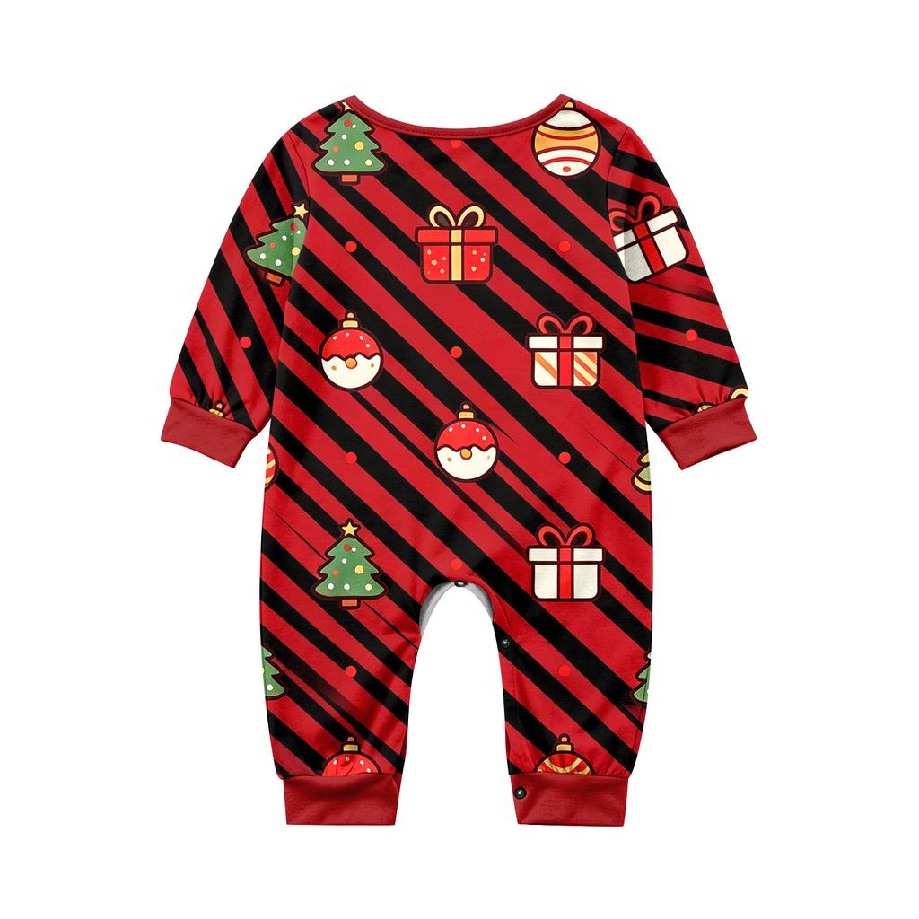 Family Matching Christmas Pajamas Set Long Sleeve Neck Shirt and Pants for Boys Girls Holiday Wear
