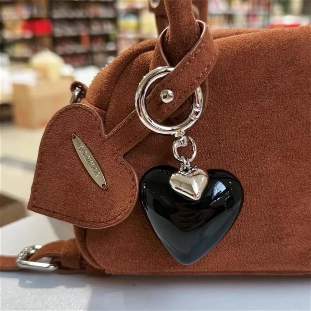 Ins Cute Love Heart Pendant Phone Charm Strap for Iphone Samsung Accessrioes Bag Keyring Woman Chain Hanging Rope Cord Lanyard